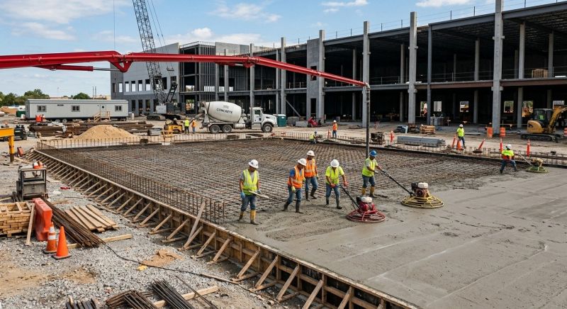 Commercial Slab Construction in Charleston, SC